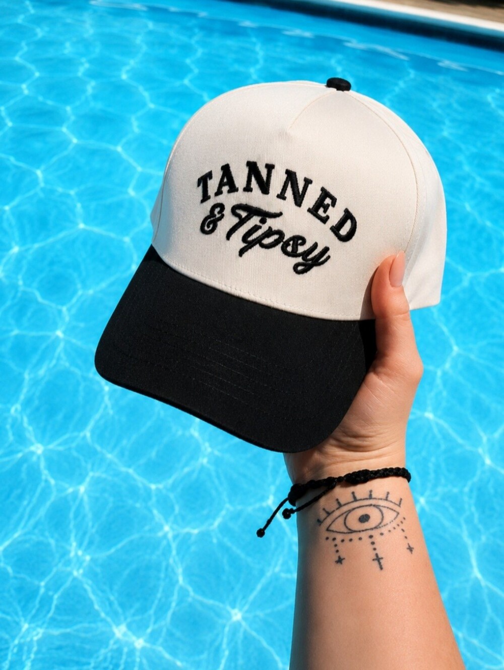 Tanned & Tipsy Trucker Hat - Midnight Mojito